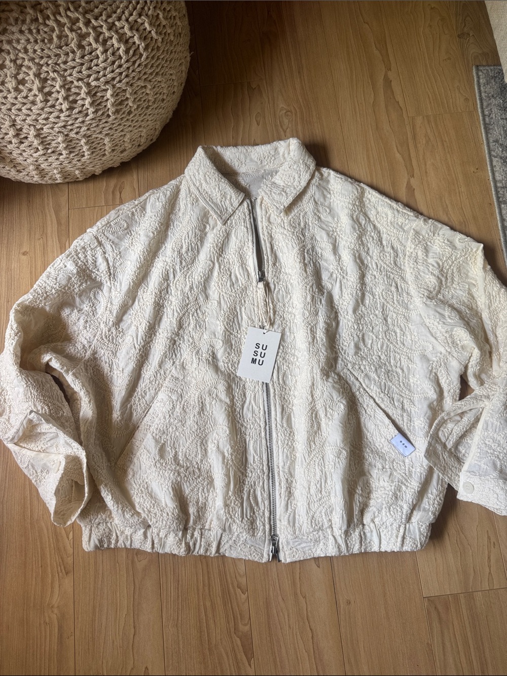 SUSUMU INTERIOR BLOUSON JACKET | ECRU